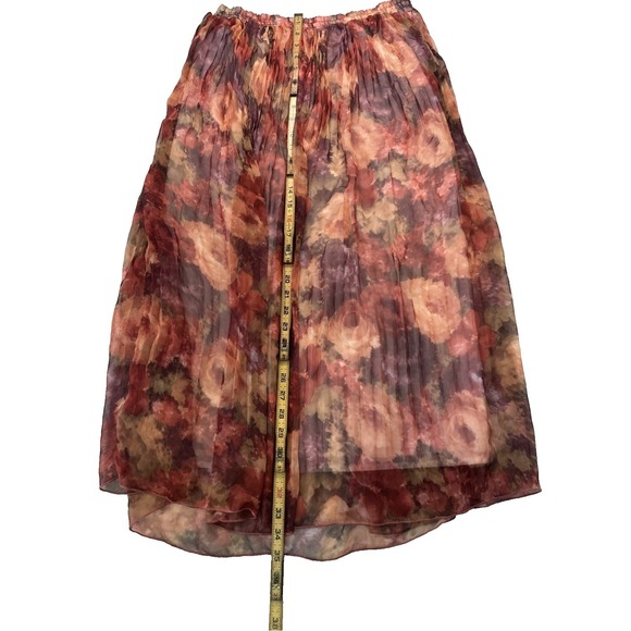 VTG Jonathan Martin Skirt SZ L Multi-color Floral Print Y2K 90s Friends Cottage - Picture 13 of 13